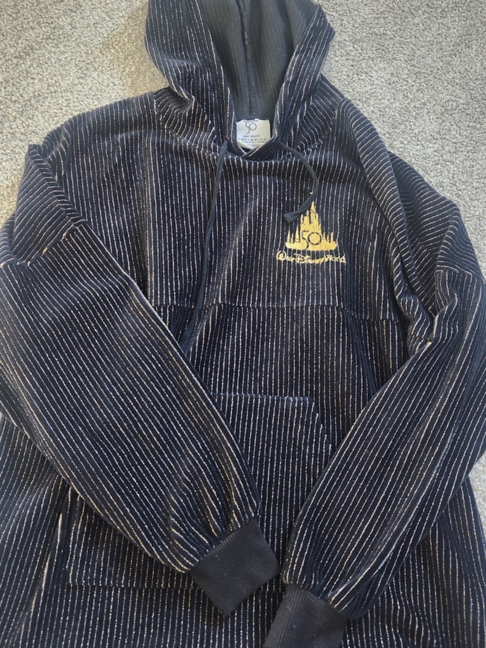 Walt Disney World 50th Anniversary Black and Gold Hoodie